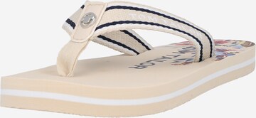 TOM TAILOR Teenslipper in Beige: voorkant