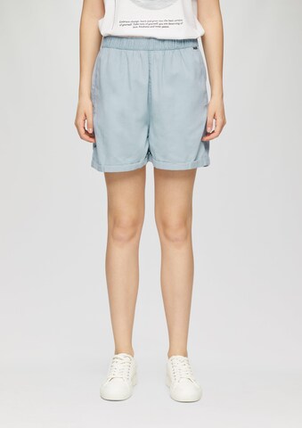 QS Wide leg Broek in Blauw: voorkant
