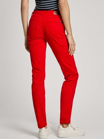 Coupe slim Pantalon 'Thelma' Pepe Jeans en rouge