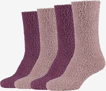 camano Socks in Purple: front