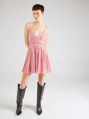 Free People - Vestido 'ILEKTRA' em rosa: frente