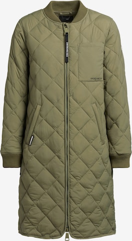 khujo Between-Seasons Coat in Green: front