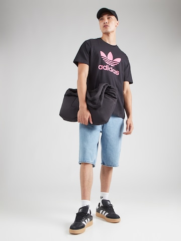 ADIDAS ORIGINALS Shirt 'Adicolor Trefoil' in Black
