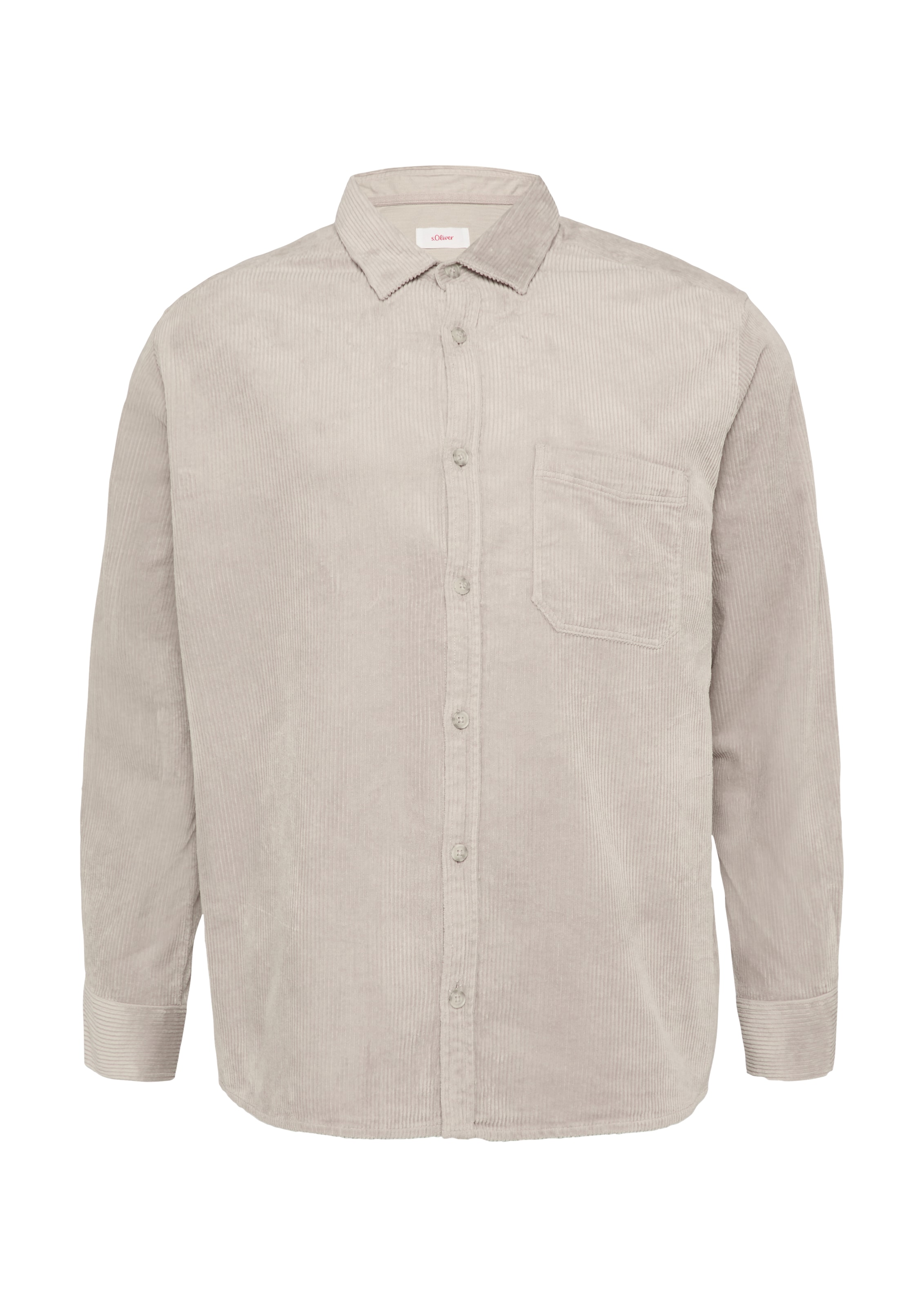 s.Oliver Comfort fit Button Up Shirt in Grey: front