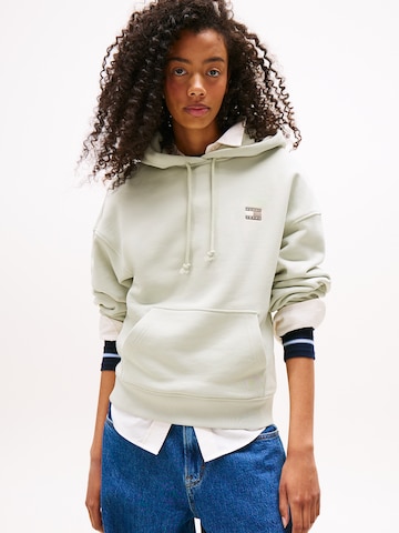 Sweat-shirt Tommy Jeans en vert : devant