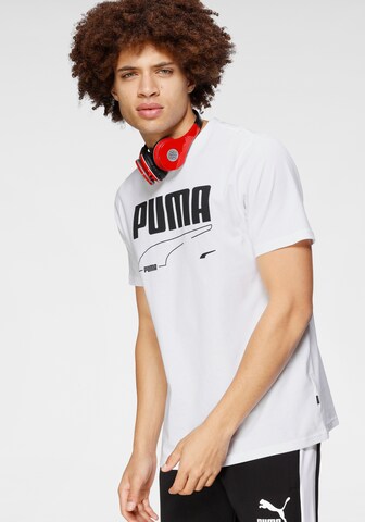 T-Shirt fonctionnel 'Rebel' PUMA en blanc : devant