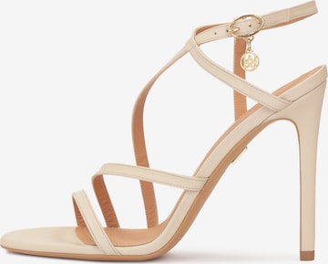 Kazar Sandal in Beige: front