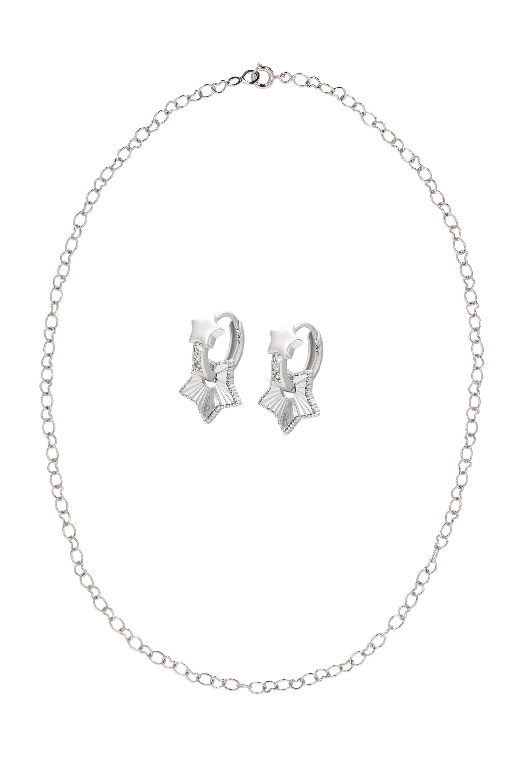 faina - Conjunto de joyería en plata: frente