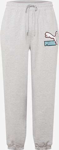 PUMA Tapered Broek 'Fandom' in Grijs: voorkant