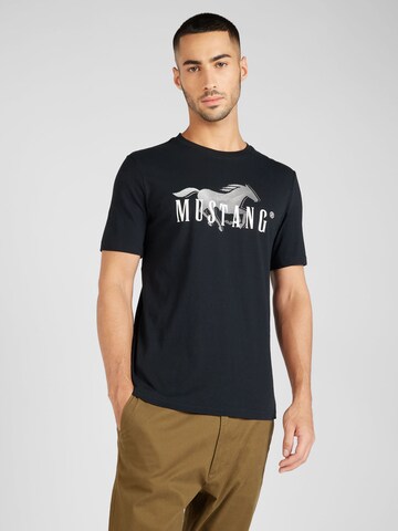 Tricou 'Austin' de la MUSTANG pe negru: față