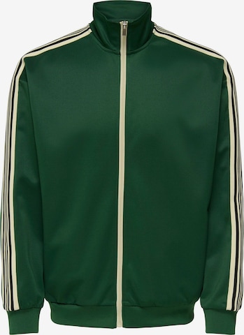 Veste de survêtement 'ONSRiber' Only & Sons en vert : devant