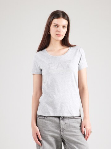 Maglietta di EA7 Emporio Armani in grigio: frontale