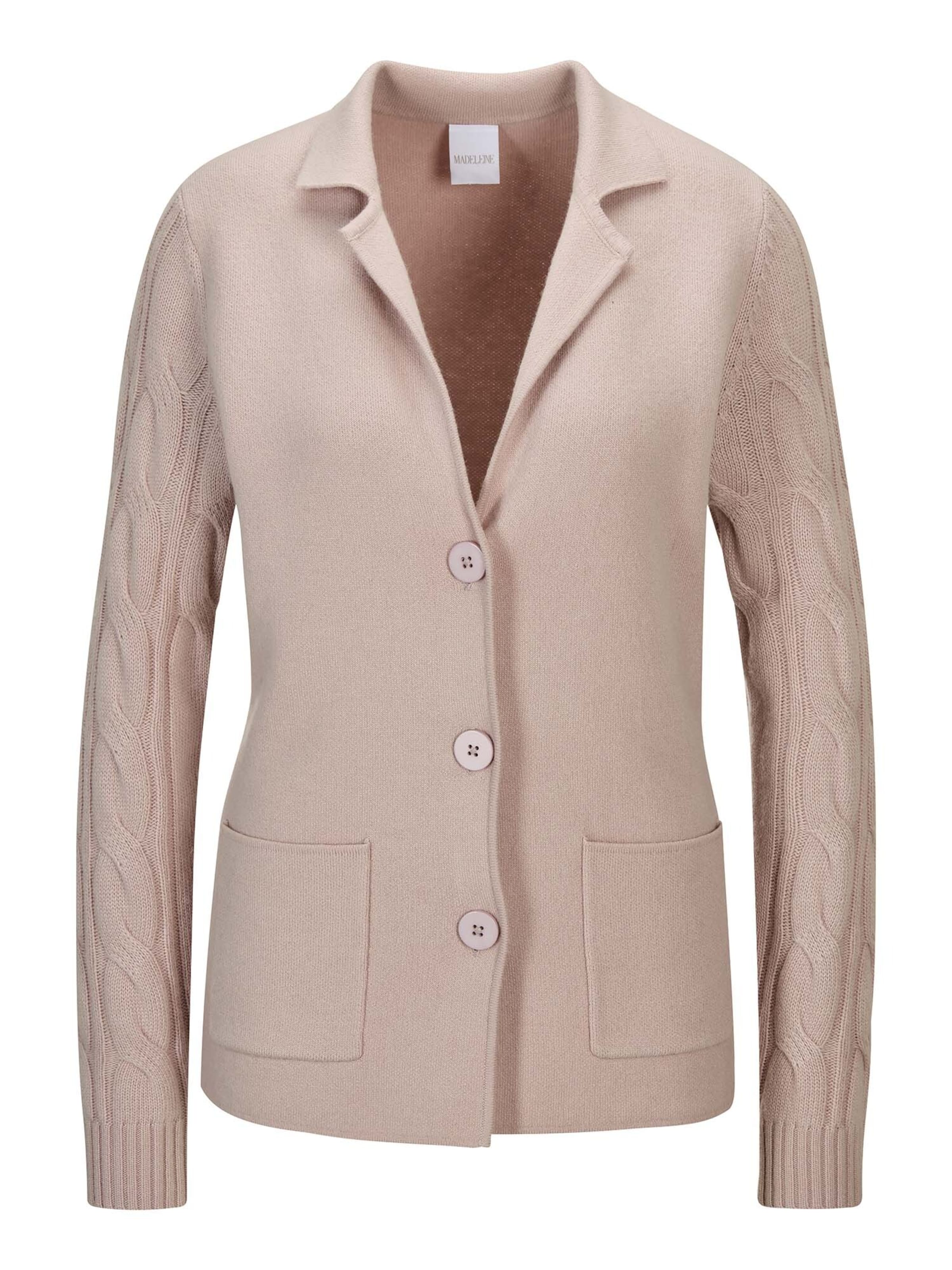 Cardigan MADELEINE en rose : devant