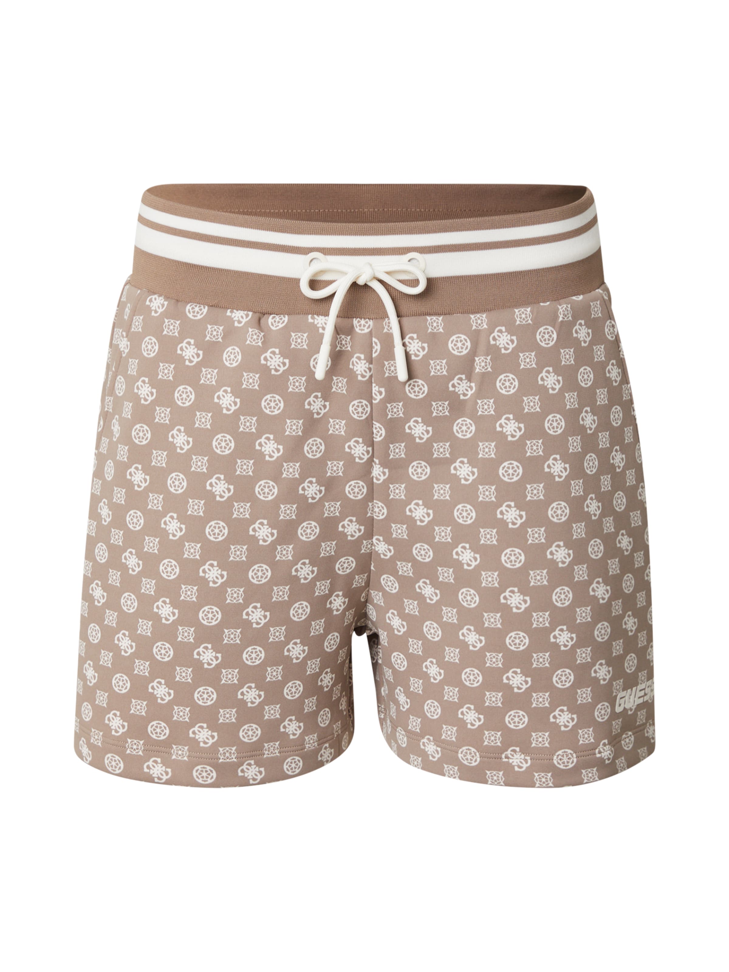 GUESS Normalny krój Spodnie sportowe 'AGGIE' w kolorze brązowy: przód