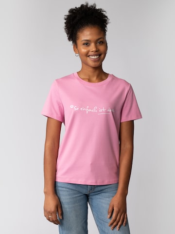Maglietta 'So einfach ist das' di Watapparel in rosa: frontale
