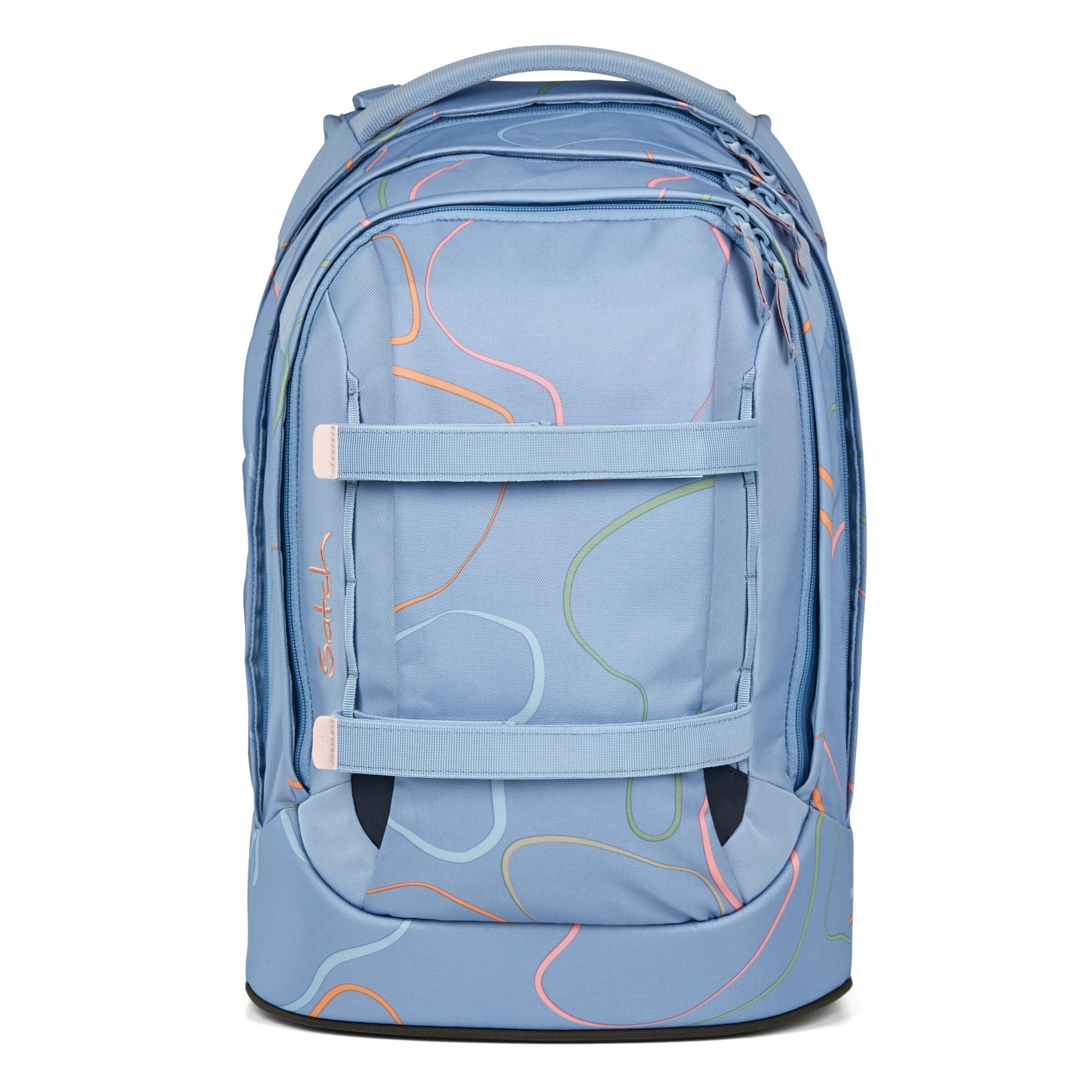 Satch Backpack in Blue: front