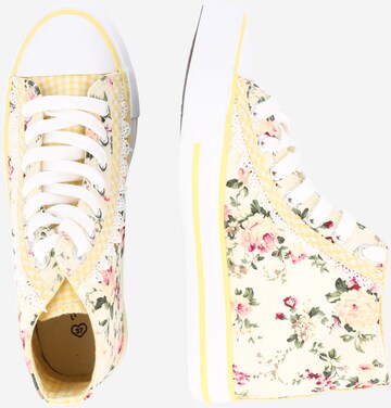 Hailys High-Top Sneakers 'Madelaine' in Yellow