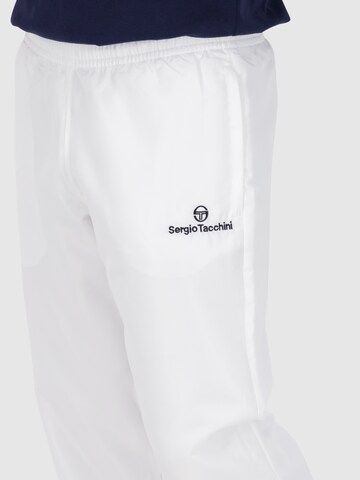 Sergio Tacchini Regular Workout Pants ' CARSON 024 PL' in White