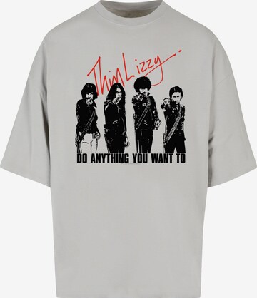 Merchcode T-Shirt  'Thin Lizzy - Do Anything' in Grau: predná strana