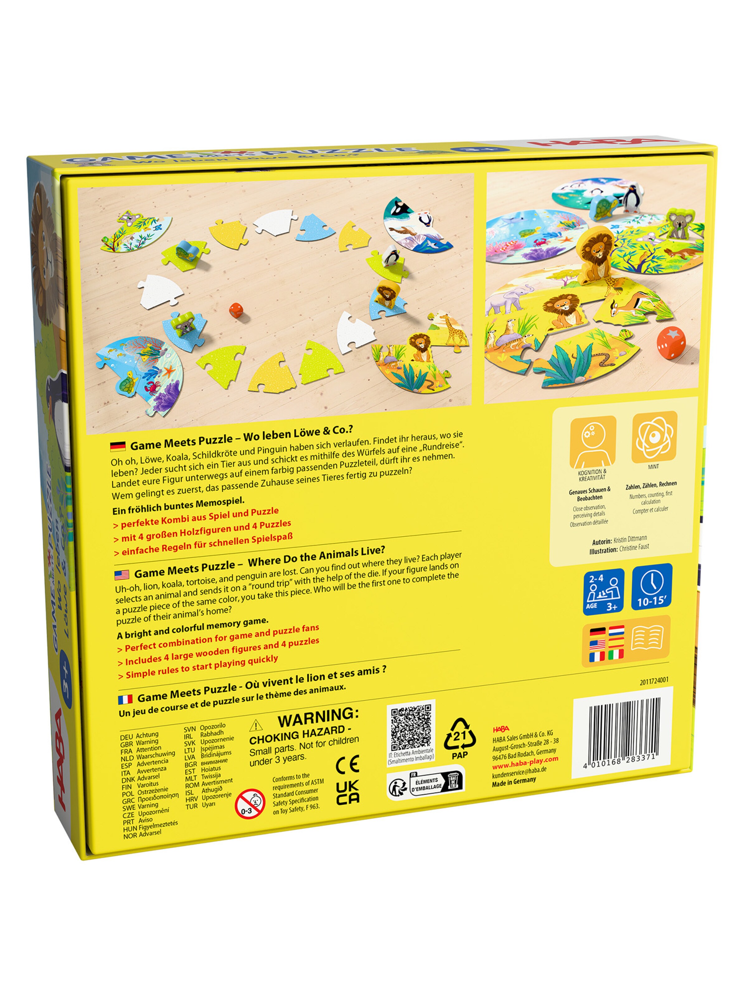 HABA Game ' Wo leben Löwe & Co.? ' in Mixed colours