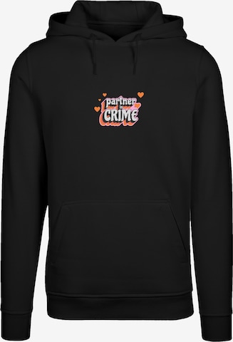 Sweat-shirt 'Partner In Crime Valentinstag' F4NT4STIC en noir : devant