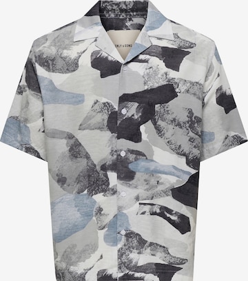 Only & Sons Comfort fit Button Up Shirt 'ONSHARVI' in Blue: front