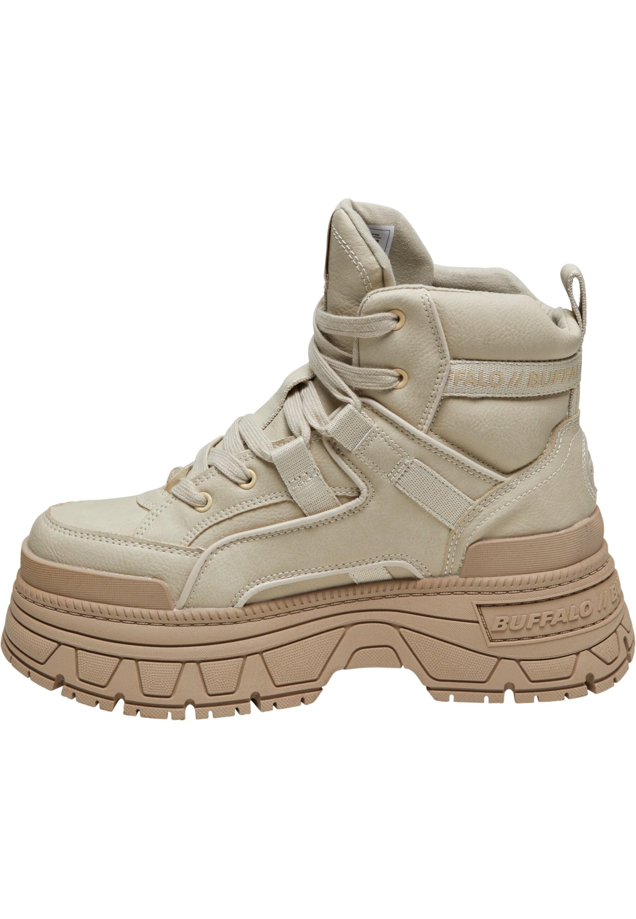 Bottes à lacets BUFFALO en beige : devant