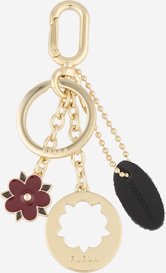 Raktų laikiklis iš FURLA, spalva – Auksas / vyno raudona spalva / juoda, Prekių apžvalga