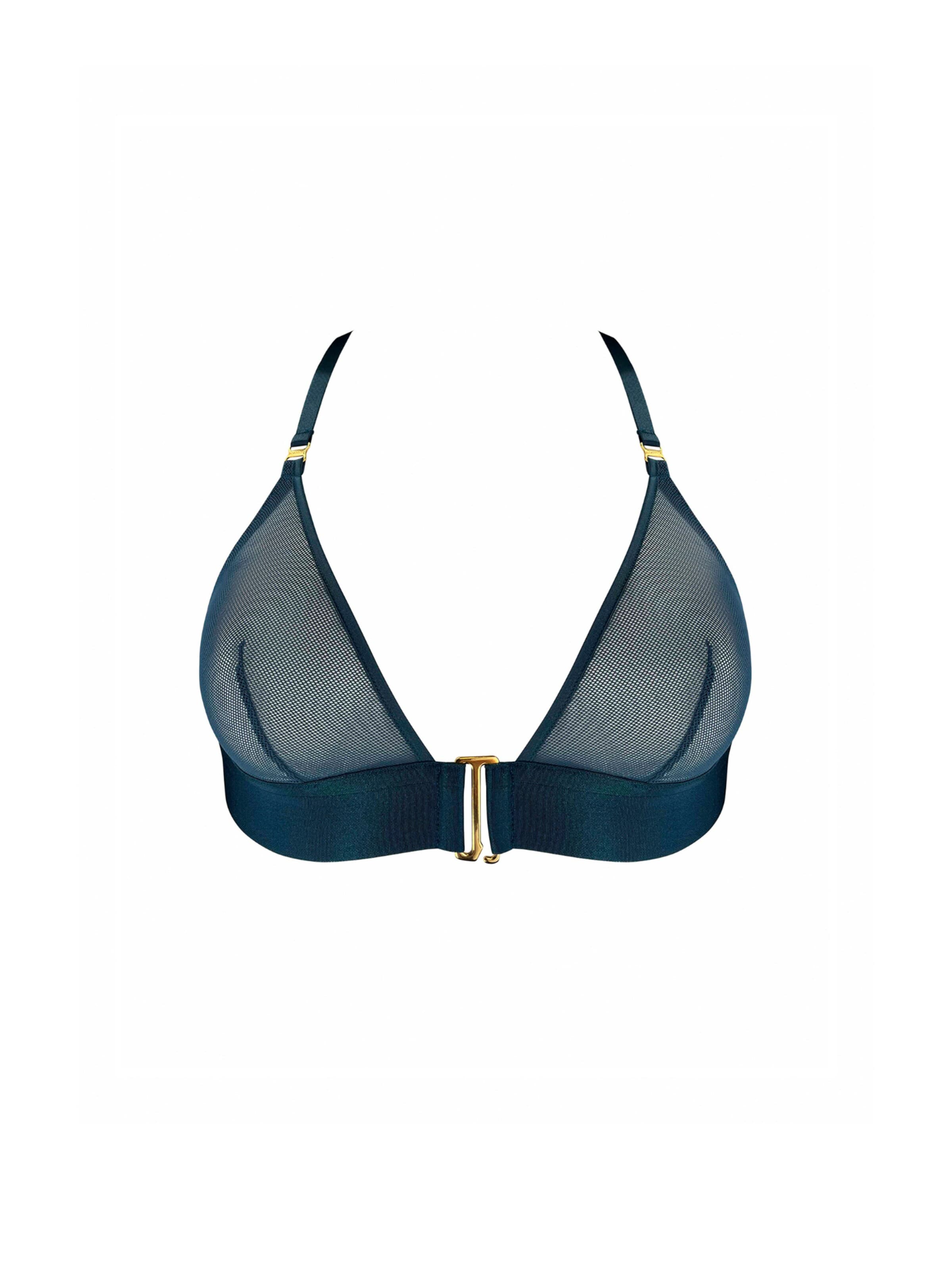 Bordelle Bustier BH 'Nara'‌‌‌‌‌‌ in Blau: Vorderseite