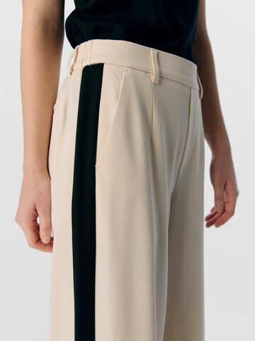 OBJECT Wide Leg Hose 'OBJLisa' in Beige