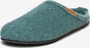 Gottstein Hausschuh 'Walkpantoffel Alpine Light' in Grün: Vorderseite