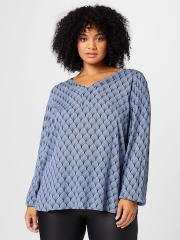 KAFFE CURVE Blouse 'Olive' in Blue: front