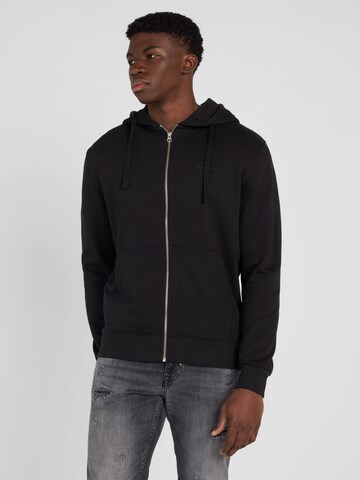 Pepe Jeans - Sudadera con cremallera 'JOE' en negro: frente