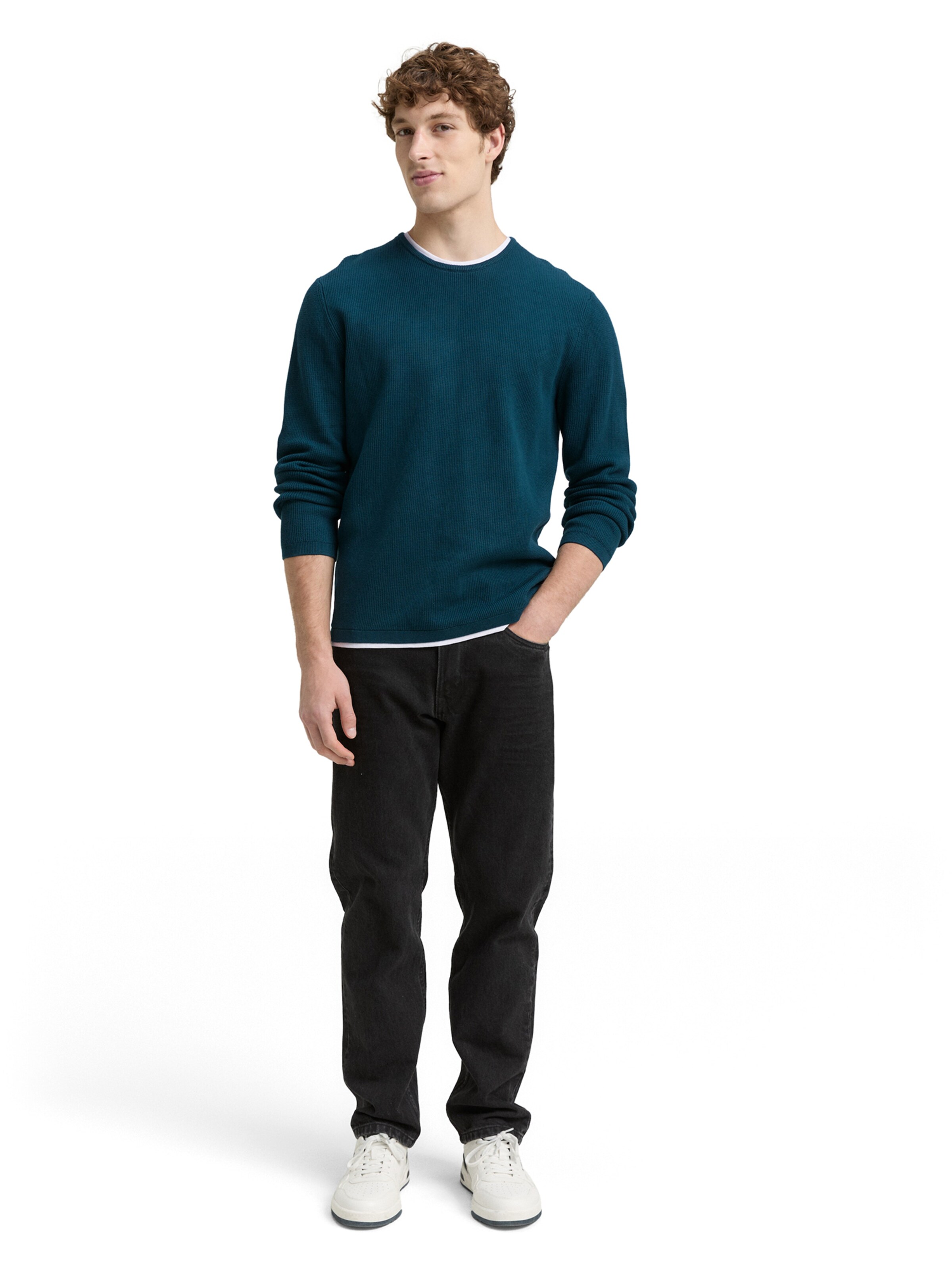 TOM TAILOR DENIM Sweater in Green