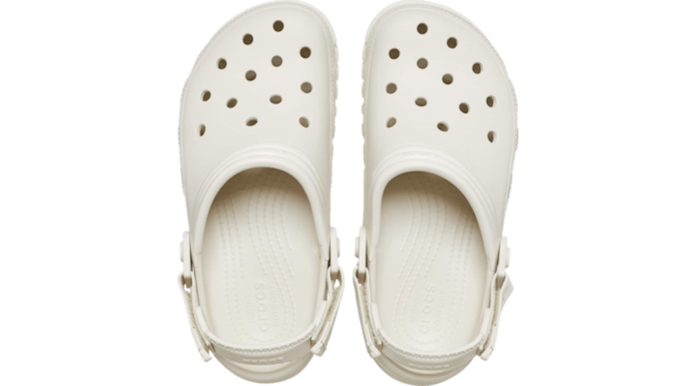 Crocs Clogs 'Duet Max ' in Wit: voorkant