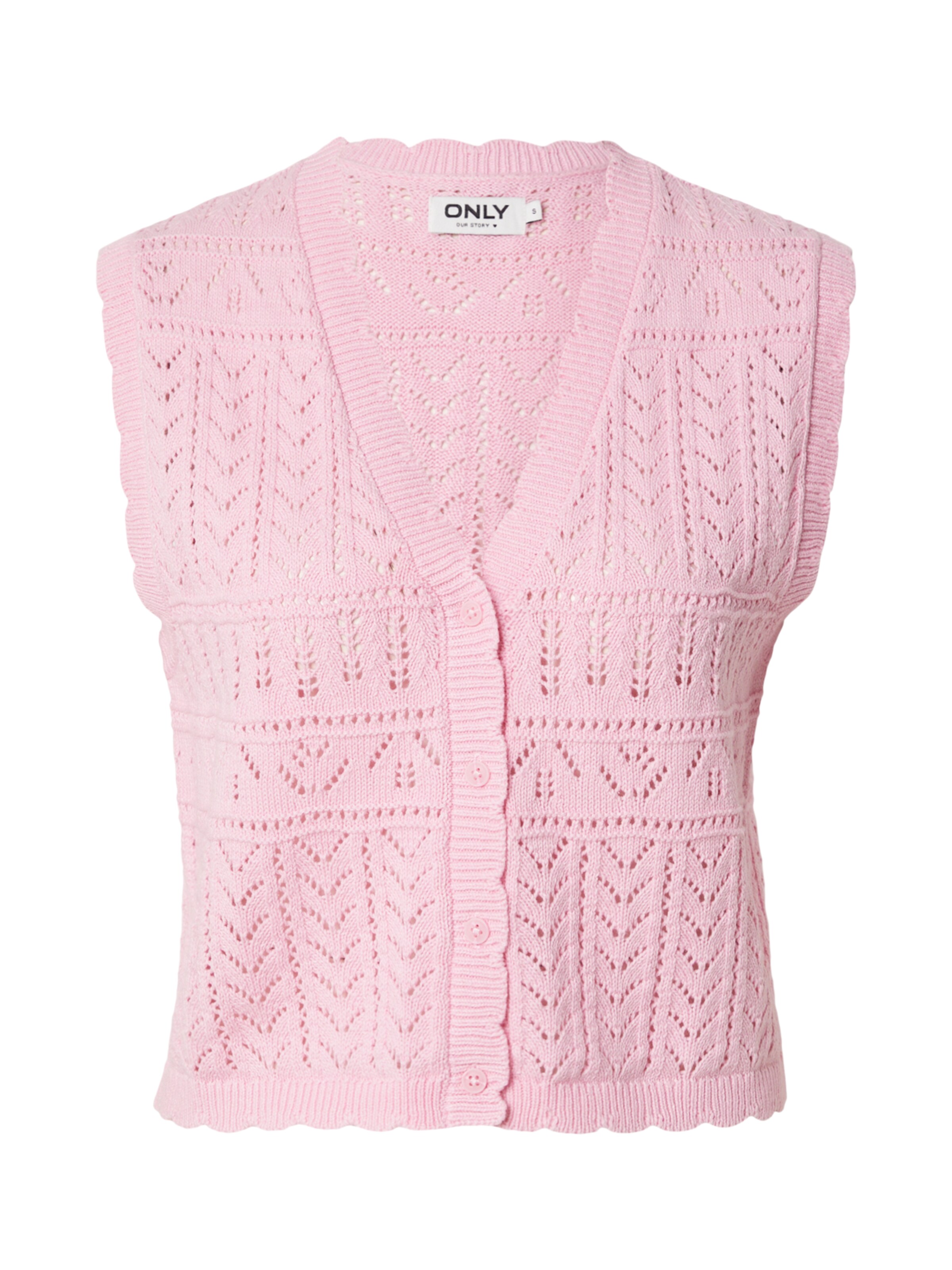 Gilet in maglia di ONLY in rosa: frontale