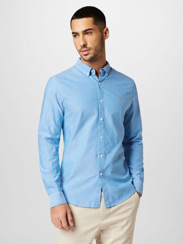FARAH Regular Fit Hemd 'BREWER' in Blau: Vorderseite