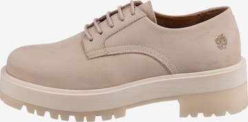 Apple of Eden Lace-Up Shoes 'France' in Beige