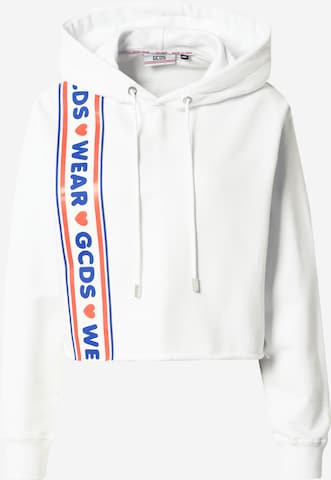 GCDS - Sudadera en blanco: frente