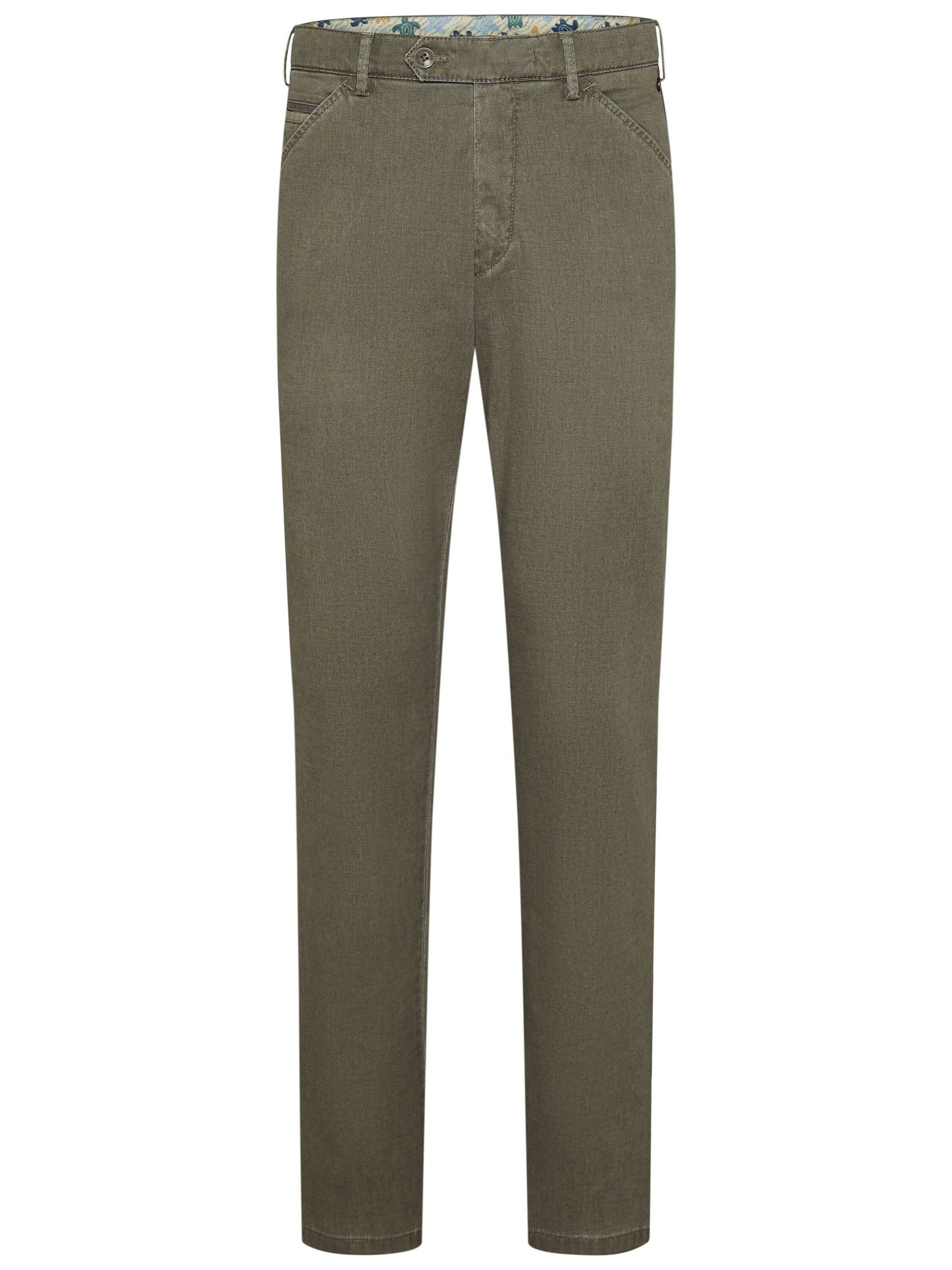 MEYER Regular Chino trousers 'Chicago' in Brown: front