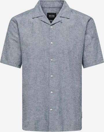 Camicia 'Caiden' di Only & Sons in blu: frontale