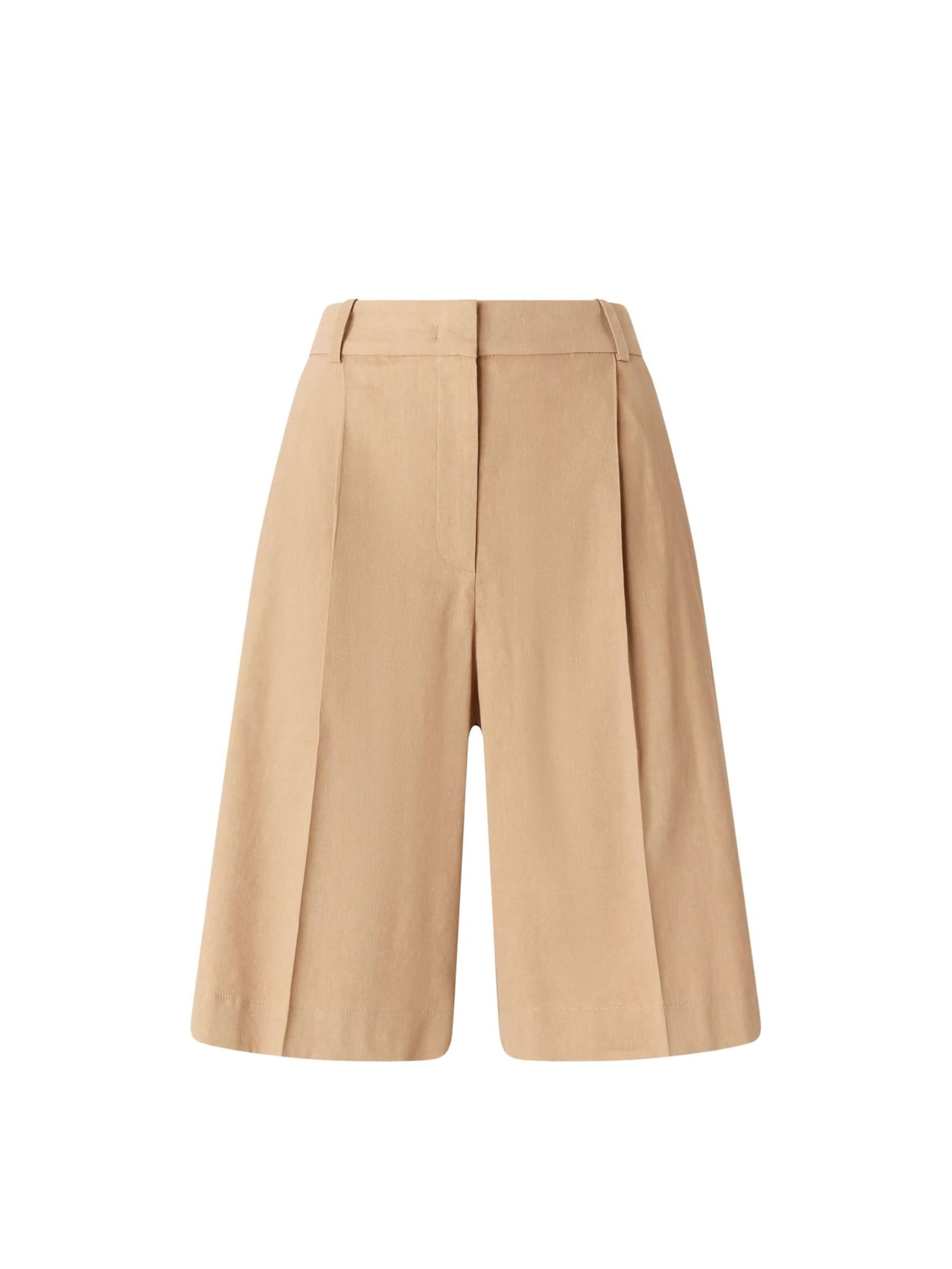 PINKO Regular Broek 'PINKO BRYANA BERMUDA LINO STRETCH BERMUDA' in Beige: voorkant