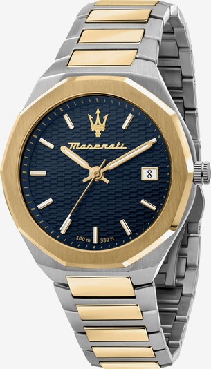 Maserati Analoguhr in gold / schwarz / silber, Produktansicht