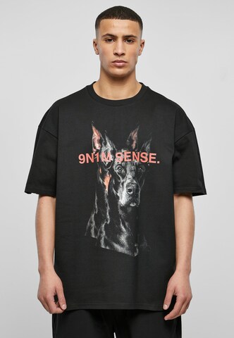 9N1M SENSE T-Shirt in Schwarz: Vorderseite
