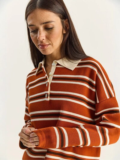 Pullover Bianco Lucci di colore castano / cioccolato / bianco, Visualizzazione prodotti