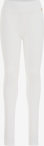 WE Fashion Skinny Leggings in White: front