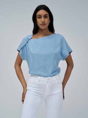 Chemisier Salsa Jeans en bleu : devant