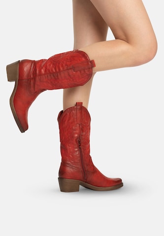 Elara Comwboystøvler i rød