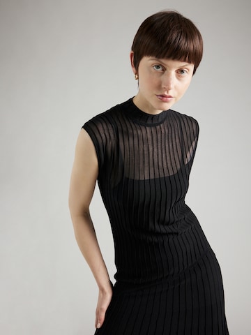 Calvin Klein - Vestido 'Sheer' em preto