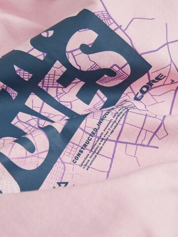 JACK & JONES T-Shirt 'MAP SUMMER' in Lila